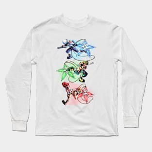 Destiny Island Trio Stars (Kingdom Hearts) (No BG) Long Sleeve T-Shirt